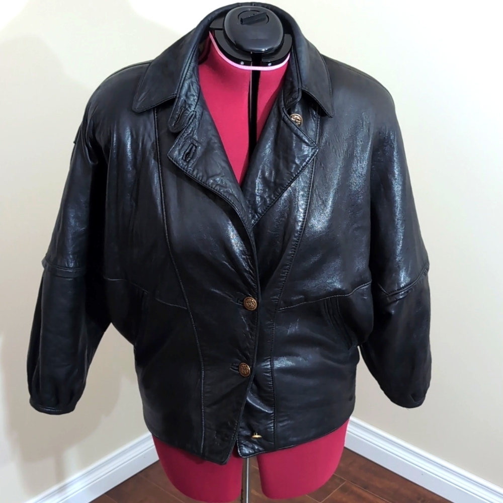 Dimitri| Vintage Black Leather Jacket